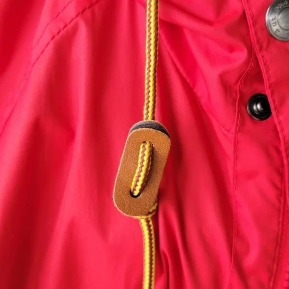 U.S. Polo Assn Red Hooded Windbreaker Jacket Lightweight Zip Snap Women’s Size L - Picture 8 of 15